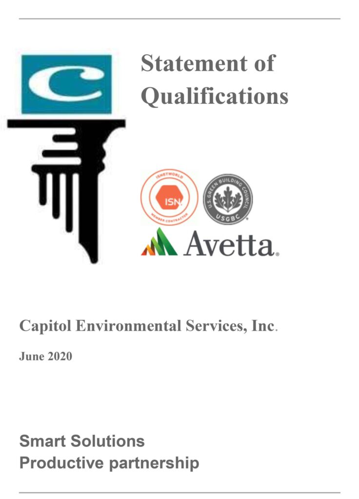 Capitol Environmental Services Qualifications June 2020